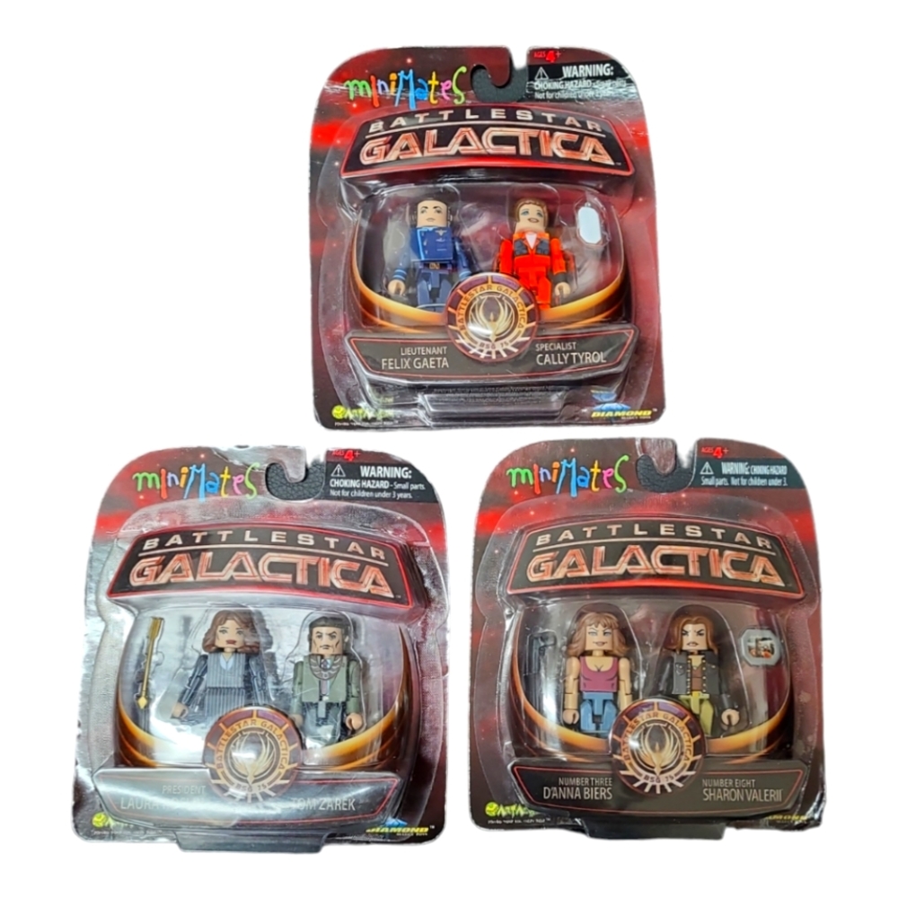Set of 3 Minimates Battlestar Galactica Figures